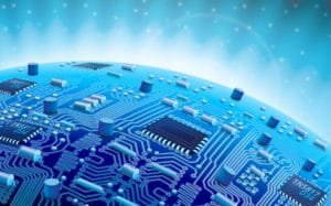 Digital Illustration concept of a digital world