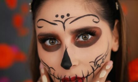 Woman in halloween mexican makeup